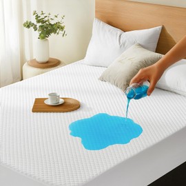 NESTCORE 100% Waterproof Mattress Protector,Twin Size Mattress Pad Noiseless with Deep Pocket 8"-21" Depth,Soft Breathable Dirt-Proof Bed Mattress Cover,Machine Washable(39"*75")