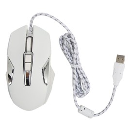 RGB Gaming Mouse Multifunction Ergonomic 7200 DPI Wired Optical Gaming Mouse With Programmable Buttons and Backlight Mode White