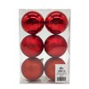 Plastic Christmas Bauble Diameter 8 cm Matt High Gloss Glitter