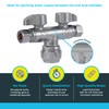 SharkBite Dual Shut Off Quarter-Turn Brass Ball Valve, 1/2 Inch