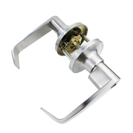 Qrity External Door Handles Internal Door Locks with Keys, Bedroom Bathromm Door Handles Lock with Keys, Silver, Zinc Alloy Locks