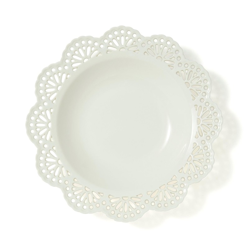 Francfranc French Pannier Deep Plate Lace White