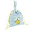 Sunstar Stationery Shiroiusagichan Drawstring Embroidery, Light Blue S2320681