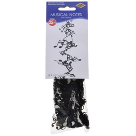 Beistle Black Musical Notes Garland (25 Ft) -1 Pc