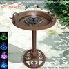 BSTGIFTS Metal Bird Bath - Cast Iron Birdbath 28.5" H,