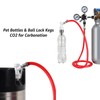 FERRODAY 5ft Ball Lock Gas Line Assembly W/SS Carbonation Cap