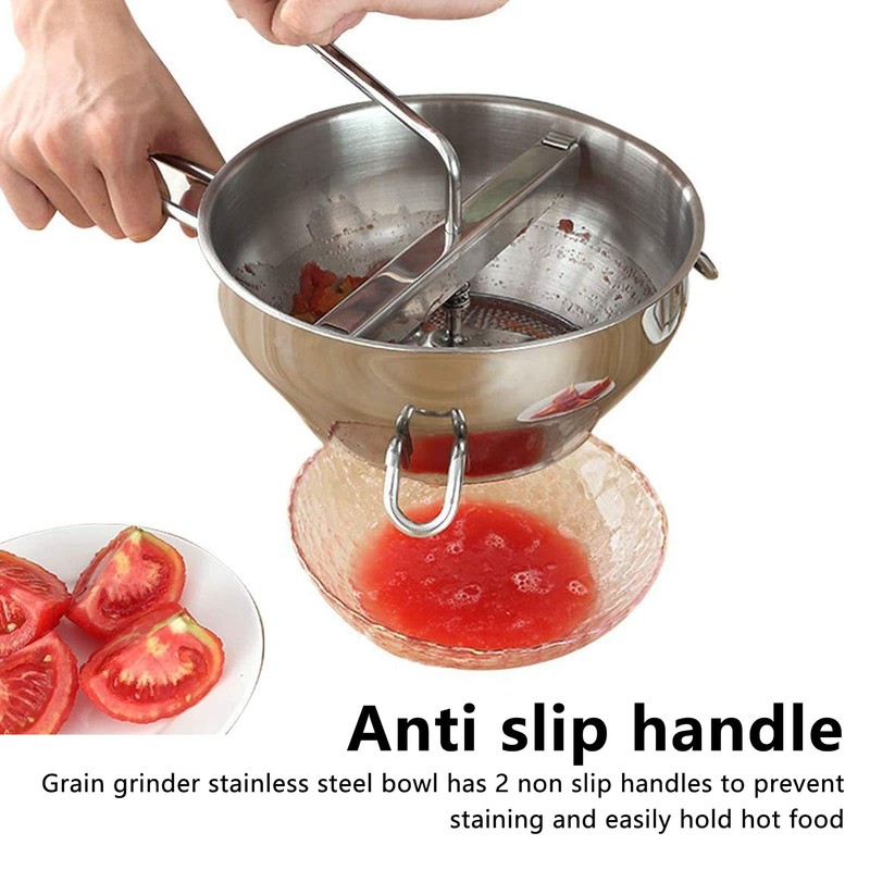 Stainless Steel Food Mill Manual Jams Masher Vegetable Fruit Potato