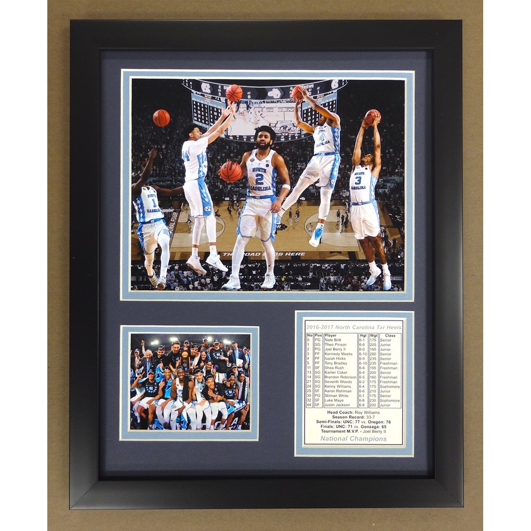 Legends Never Die NCAA North Carolina Tar Heels Framed Double Matted Photo