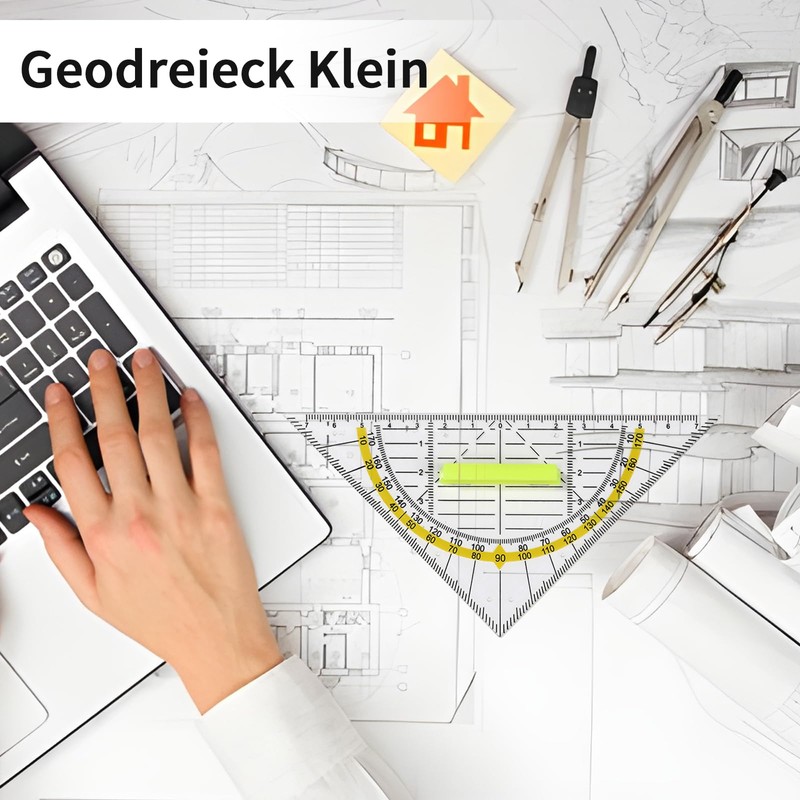 qingmeng Set Square with Handle, Set of 4 Small Flexible