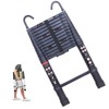 Telescopic Ladder with 2 Hooks, 16.4FT, 330lbs Max Load Heavy