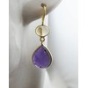Citrine and Amethyst Gold Plated Sterling Silver Earrings