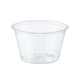 HEIKO Transparent Cups, A-PET 4 oz, Shallow Shape, 74mm Diameter, 50 Pieces