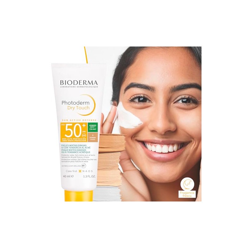 Bioderma, Protector Solar en Gel, Photoderm Dry Touch Tono Dorado,