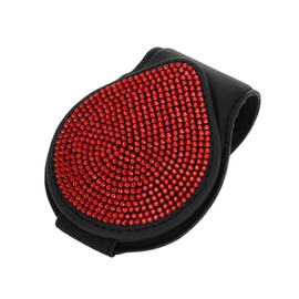 Hihaha Auto-Sonnenblende Sonnenbrillenhalter Stilvoll Magnetisch für Auto SUV LKW/Strapazierfähiger Visier-Organizer aus PU-Leder / 1 Stück Rot Faux Diamant