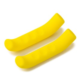 PAXLAMB - Funda para palanca de freno de bicicleta, de gel de silicona, antideslizante, 1 par (amarillo)