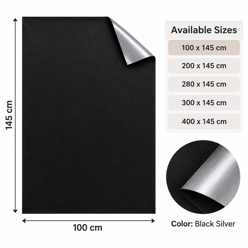 100% Blackout Window Cover for Bedrooms – Light Blocking Privacy