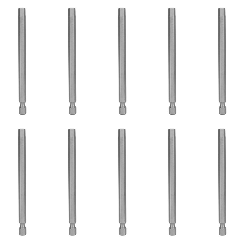 10Pcs 6mm Magnetic Screwdriver Bits Alloy Steel 1/4 Inch Hex