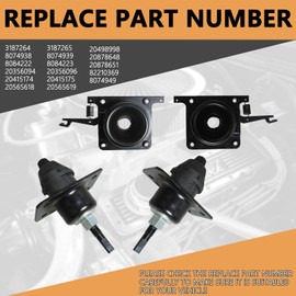 Hood Release Set (4 PCS) Upper & Lower Latches Replacement for Volvo Truck VN VNL 20356096, 8084223, 20415174, Replaces 20498998 20565619 8074938
