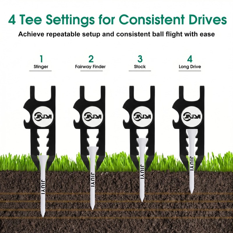 JIUYIBC Golf Divot Tool with Magnetic Ball Marker, Tee Height