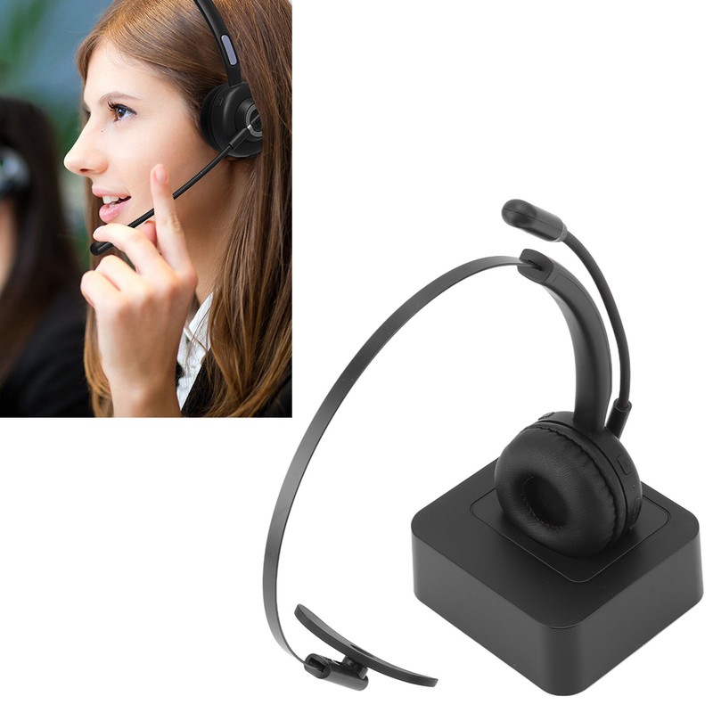 Call Center Headset Noise Cancelling Comfortable Adjustable Bluetooth Headset with