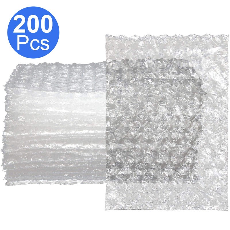 200 PCS Clear Bubble Pouches Bags 4x6 inch, Protective Bubble