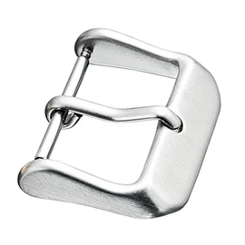 ALPINE INTERNATIONAL Watch Strap Replacement Buckle Clasp in Heavy Duty Steel Material - Steel -20 mm
