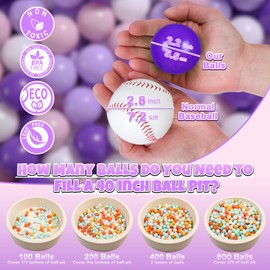 GOGOSO Ball Pit Balls for Toddlers Dogs Baby Boys Girls 2.2Inch Plasticball Toys for Kid Play Tent Birthday Slides Party Decor 170 pcs,Purple+ Dark Purple