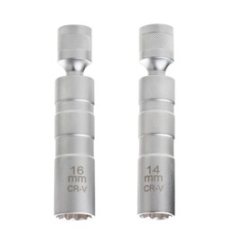 VOBOR Spark Plug Wrench 14 mm 16 mm Pack of 2 Universal Flexible Spark Plug Wrench Magnetic Spark Plug Socket Wrench Remover Installer Tool