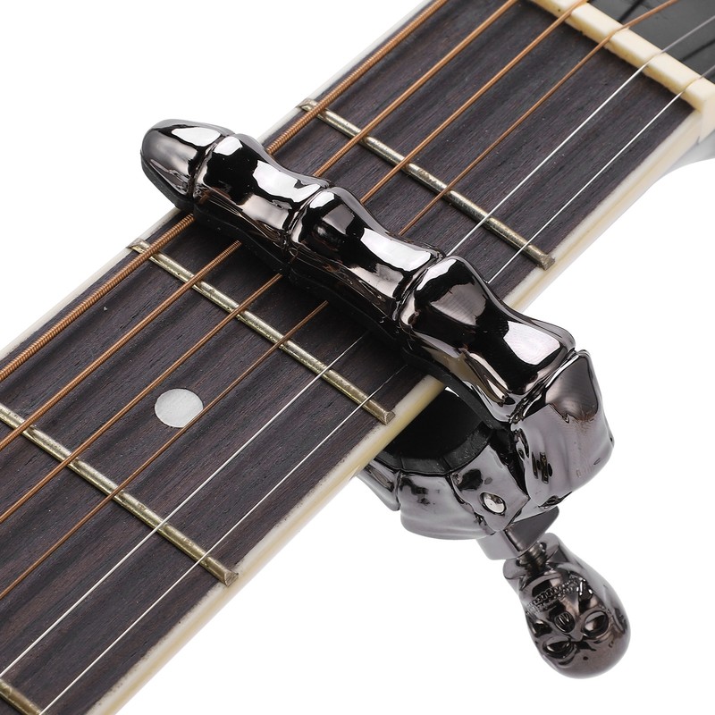 Guitar Capo Ballad Zinc Alloy Silicone Diacritics Skull Musical Instrument