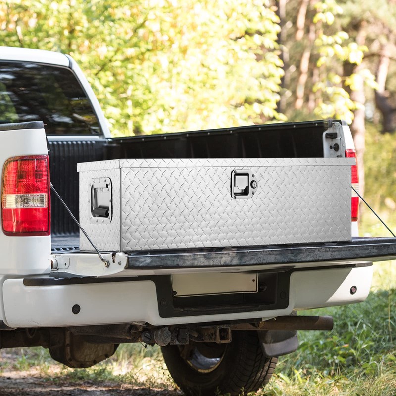 VEVOR Heavy Duty Aluminum Truck Bed Tool Box, Diamond Plate