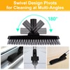 ITTAHO 2 Pack Grout Brush with Long Handle, Swivel Cleaning