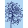 6x9" Lined Notebook in Icy Blue Colors: Beautiful Hand-Drawn Image