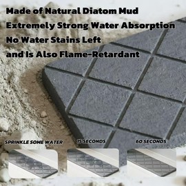 Stone Faucet Mat for Kitchen Sink & Stone Drying Tray for Bathroom, Ultra Fast Absorbing Mat Diatomaceous Earth, 2 Pieces Faucet Mat Together(20in * 4in) with a Rag, Stylish Home Gift (White)
