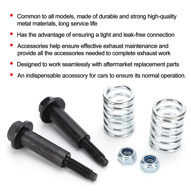Akozon Exhaust Spring Bolt, Exhaust Spring Bolt Kit Fix Repair