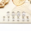 Dochais Sterling Silver Mens Earrings, 5 Pairs Silver 925 Diamond