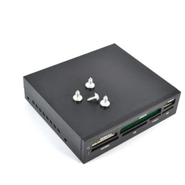 Aswalling Computer Case Built-in Card Reader 3.5-Inch Optical Drive for 3.5-Inch HDD Hard Drive with USB HUB MS Duo SD MMC XD M2 TFlash