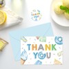 Whaline 24 Pack Sweet Party Thank You Cards Bulk Blue
