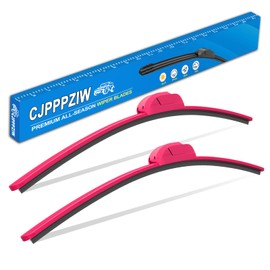 CJPPPZIW Windshield Wipers-15 Inch+15 Inch Replacement for 2009 2010 2011 2012 2013 2014 2015 2016 2017 Jeep Wrangler Wiper Blades for My Car,Quality Front Rose Red Windshield Wiper Blades(Set of 2)