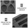 Operitacx Graphite Oil Tank Mold 3.94X3.94X0.79 Inch Multi-Hole Graphite Jewelry