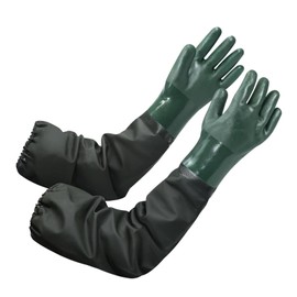 XcnPer Long Rubber Gloves, Pond Gloves, Long Arm Waterproof Gloves, Chemical Resistant, 70cm/27.5in, for Pond Cleaning, Fishing, and Aquaculture Maintenance