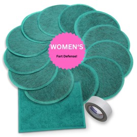 MarketFree Women’s Flatulence Pads End Odor & Noise, Flatulence Relief Pads, Helps Flatulence Underwear for Women, Gas Relief for Adult Women. Gassy Odor Pads SW-12, 14 Piece Set, Aqua Green