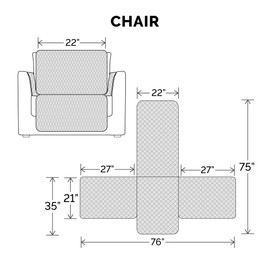Furhaven Waterproof & Non-Slip Chair Cover Protector for Dogs, Cats, & Children - Quilted Paw Print Living Room Furniture Cover - Espresso, Chair