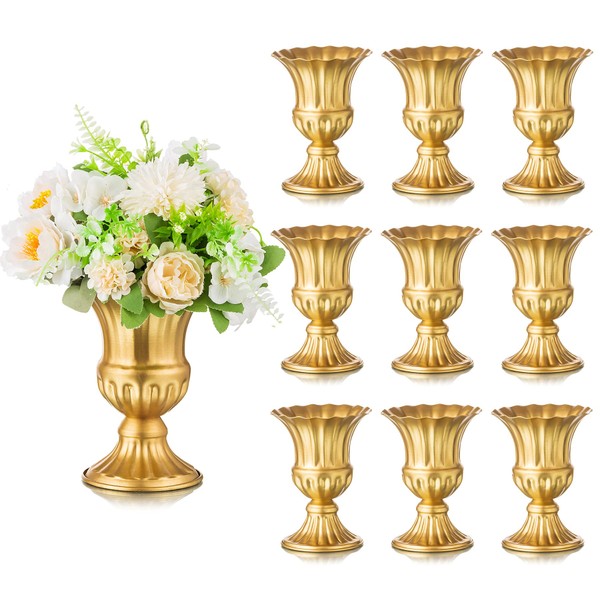 Sziqiqi Metal Flower Arrangements Pot for Wedding Table Centerpiece -