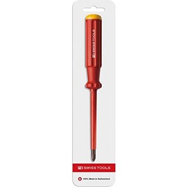 PB Swiss Tools Phillips Insulated Screwdriver PB 5190.0-60 | 100% Swiss Made | Single Electrician Screwdriver Insulated up to 1000V AC / 1500V DC, Size 0