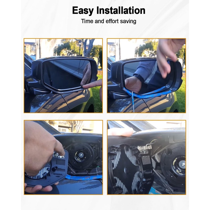 AUGREX Driver Side Rear View Mirror Glass Replacement Fit for