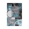 Contemporary Abstract Echo Grey Turquoise Blue Gray Turquoise Teal Circles