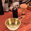 TOVINANNA Men Shaving Soap Bowl with Gold Handle Stainless Steel