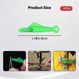 Pack of 10 Needle Threaders, Threading Aid for Sewing Needles, Needle Threader for Sewing Machines, Automatic Threader, Plastic Sewing Needles Threader, Sewing Machine Accessories for DIY and Sewing