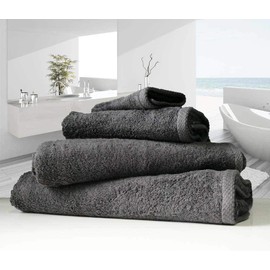 linenHall 500gsm, Combed Organic Cotton Hand Towels in Charcoal