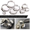 Rustark 120Pcs 6-23.5mm 304 Stainless Steel Single Ear Stepless Hose